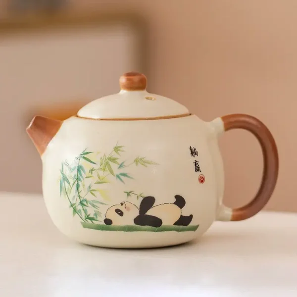 lille keramik tekande, panda