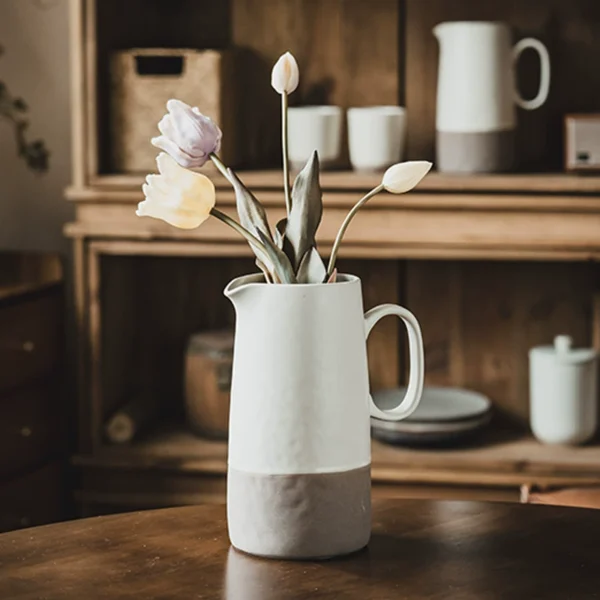 Retro keramisk vandkande, beige 2150 ml - Billede 3